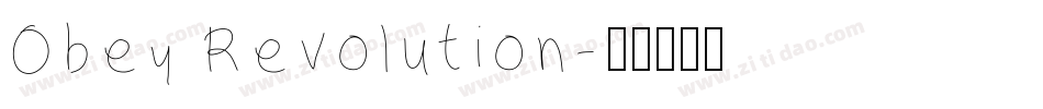 Obey Revolution字体转换